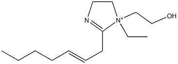 1-Ethyl-2-(2-heptenyl)-1-(2-hydroxyethyl)-2-imidazoline-1-ium Struktur