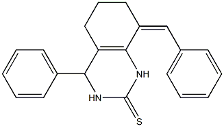 8-Benzylidene-4-phenyl-3,4,5,6,7,8-hexahydroquinazoline-2(1H)-thione,,结构式