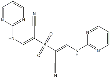 2,2'-Sulfonylbis[(E)-3-(2-pyrimidinyl)aminopropenenitrile] Structure