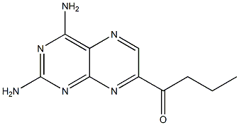 2,4-Diamino-7-butyrylpteridine Structure