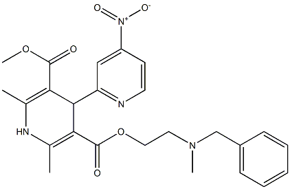 4-(4-Nitropyridin-2-yl)-1,4-dihydro-2,6-dimethylpyridine-3,5-dicarboxylic acid 3-methyl 5-[2-(N-methyl-N-benzylamino)ethyl] ester Structure