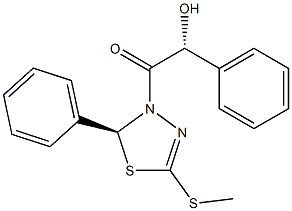 (2S)-2,3-Dihydro-5-(methylthio)-3-[(2R)-2-hydroxy-2-phenylacetyl]-2-(phenyl)-1,3,4-thiadiazole|