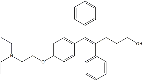 (Z)-4,5-Diphenyl-5-[4-[2-(diethylamino)ethoxy]phenyl]-4-penten-1-ol,,结构式