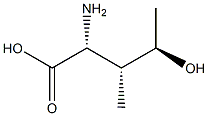 (2R,3R,4R)-2-アミノ-4-ヒドロキシ-3-メチルペンタン酸 化学構造式