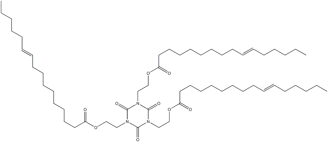 1,3,5-Tris[2-(10-hexadecenoyloxy)ethyl]hexahydro-1,3,5-triazine-2,4,6-trione,,结构式