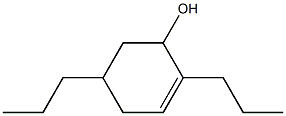 2,5-Dipropyl-2-cyclohexen-1-ol,,结构式