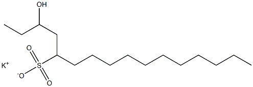 3-Hydroxyhexadecane-5-sulfonic acid potassium salt Structure