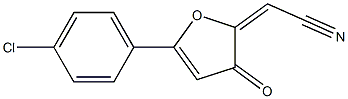 2-Cyanomethylene-5-(4-chlorophenyl)furan-3(2H)-one 结构式