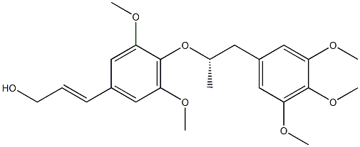 3-[3,5-Dimethoxy-4-[[(S)-3-(3,4,5-trimethoxyphenyl)propan-2-yl]oxy]phenyl]-2-propen-1-ol,,结构式