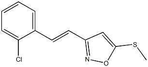 3-[(E)-2-[2-Chlorophenyl]vinyl]-5-(methylthio)isoxazole 结构式