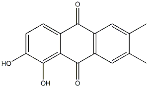 1,2-Dihydroxy-6,7-dimethyl-9,10-anthraquinone 结构式