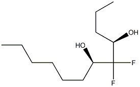 (4R,6R)-5,5-Difluorododecane-4,6-diol Struktur