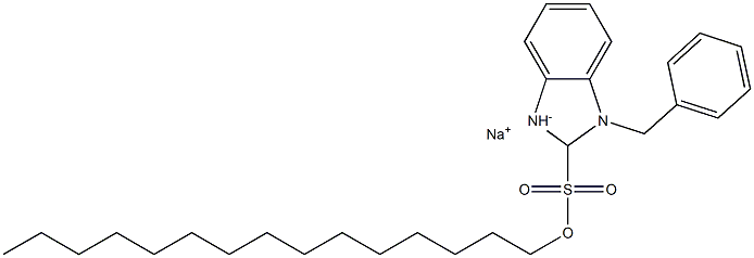 1-Benzyl-2,3-dihydro-2-pentadecyl-1H-benzimidazole-2-sulfonic acid sodium salt 结构式