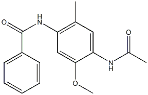 4'-Benzoylamino-2'-methoxy-5'-methylacetanilide,,结构式