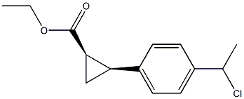 (1R,2S)-2-[4-(1-Chloroethyl)phenyl]cyclopropane-1-carboxylic acid ethyl ester Struktur