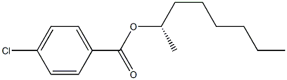 (+)-p-Chlorobenzoic acid (S)-1-methylheptyl ester Struktur
