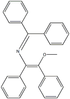 (Z)-4-メトキシ-1,1,3,4-テトラフェニル-2-アザ-1,3-ブタジエン 化学構造式