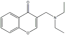 3-[(Diethylamino)methyl]-4H-1-benzopyran-4-one,,结构式