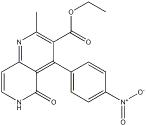 4-(4-Nitrophenyl)-2-methyl-5-oxo-5,6-dihydro-1,6-naphthyridine-3-carboxylic acid ethyl ester Structure