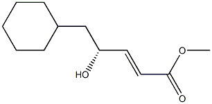 (2E,4R)-4-Hydroxy-5-cyclohexyl-2-pentenoic acid methyl ester Structure