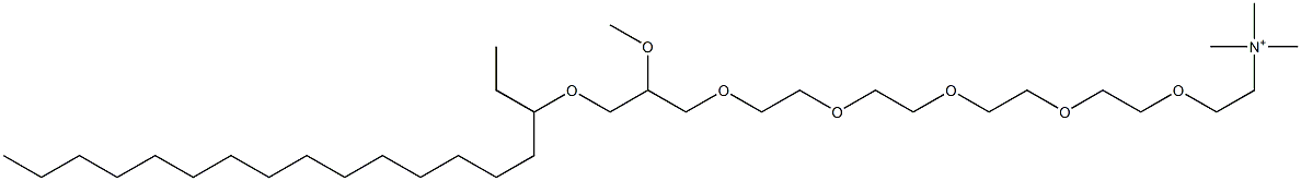 N-[2-[2-[2-[2-[2-(3-Octadecyloxy-2-methoxypropoxy)ethoxy]ethoxy]ethoxy]ethoxy]ethyl]-N,N,N-trimethylaminium Structure