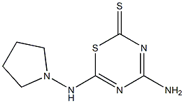 4-Amino-6-(1-pyrrolidinylamino)-2H-1,3,5-thiadiazine-2-thione,,结构式