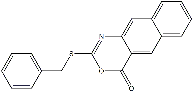 2-ベンジルチオ-4H-ナフト[2,3-d][1,3]オキサジン-4-オン 化学構造式