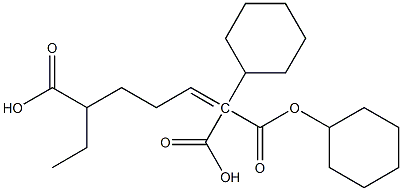 1-Pentene-1,1,5-tricarboxylic acid 5-ethyl 1,1-dicyclohexyl ester Structure