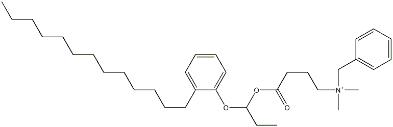 N,N-Dimethyl-N-benzyl-N-[3-[[1-(2-tridecylphenyloxy)propyl]oxycarbonyl]propyl]aminium Structure