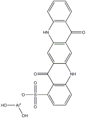 5,7,12,14-Tetrahydro-7,14-dioxoquino[2,3-b]acridine-1-sulfonic acid dihydroxyaluminum salt Structure