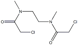 N,N'-(エチレン)ビス(N-メチルクロロアセトアミド) 化学構造式