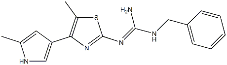 2-[[Amino(benzylamino)methylene]amino]-5-methyl-4-(2-methyl-1H-pyrrol-4-yl)thiazole Structure