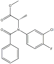 (S)-2-(N-Benzoyl-3-chloro-4-fluoroanilino)propionic acid methyl ester Struktur