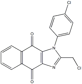 2-(Chloromethyl)-1-(4-chlorophenyl)-1H-naphth[2,3-d]imidazole-4,9-dione Structure