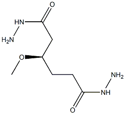 [R,(+)]-3-メトキシアジピン酸ジヒドラジド 化学構造式