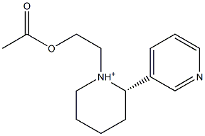 (2S)-2-(3-Pyridyl)-1-(2-acetoxyethyl)piperidinium Struktur