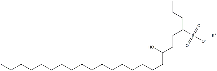 7-Hydroxytetracosane-4-sulfonic acid potassium salt,,结构式