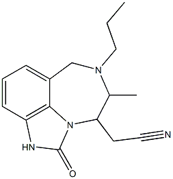 4,5,6,7-Tetrahydro-1-cyanomethyl-5-methyl-6-propylimidazo[4,5,1-jk][1,4]benzodiazepin-2(1H)-one,,结构式