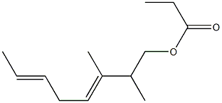 Propionic acid 2,3-dimethyl-3,6-octadienyl ester Structure