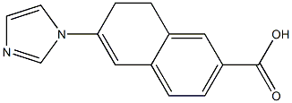 7,8-ジヒドロ-6-(1H-イミダゾール-1-イル)ナフタレン-2-カルボン酸 化学構造式