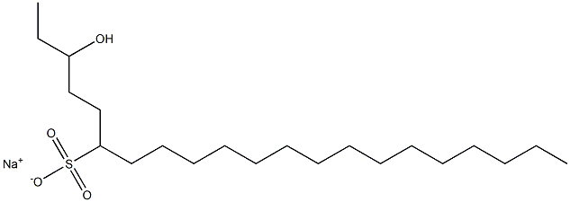 3-Hydroxyhenicosane-6-sulfonic acid sodium salt,,结构式