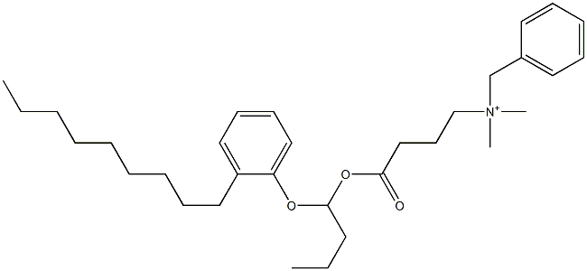 N,N-Dimethyl-N-benzyl-N-[3-[[1-(2-nonylphenyloxy)butyl]oxycarbonyl]propyl]aminium Struktur