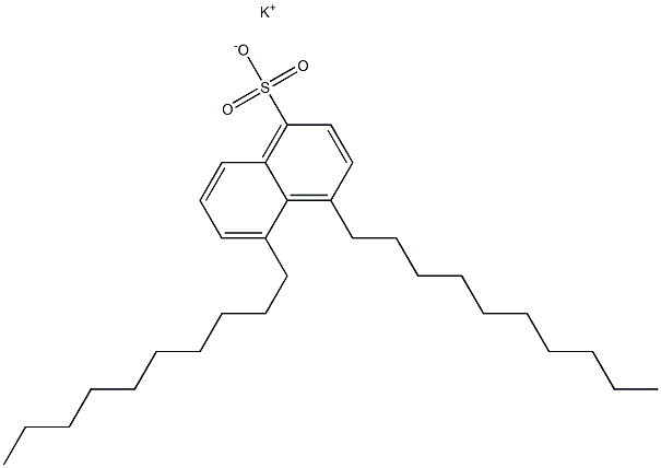 4,5-ジデシル-1-ナフタレンスルホン酸カリウム 化学構造式