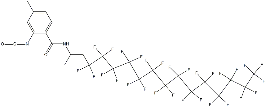 2-Isocyanato-4-methyl-N-[2-(nonacosafluorotetradecyl)-1-methylethyl]benzamide,,结构式