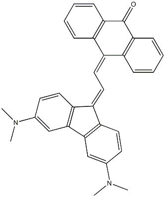 10-[2-[3,6-Bis(dimethylamino)-9H-fluoren-9-ylidene]ethylidene]anthracen-9(10H)-one 结构式