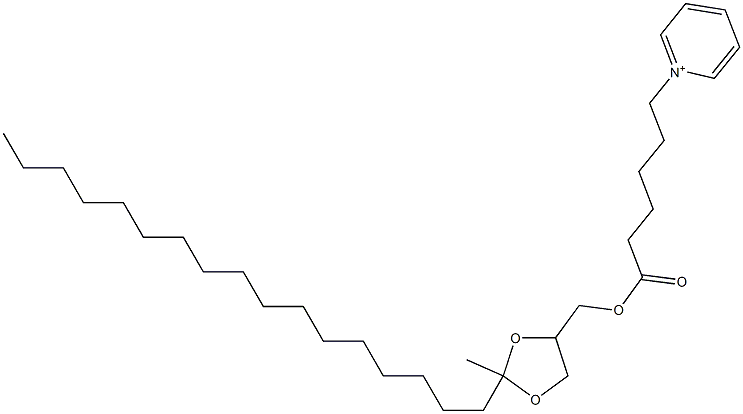 1-[6-[(2-Heptadecyl-2-methyl-1,3-dioxolan-4-yl)methoxy]-6-oxohexyl]pyridinium Structure