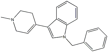 3-[(1-メチル-1,2,3,6-テトラヒドロピリジン)-4-イル]-1-ベンジル-1H-インドール 化学構造式