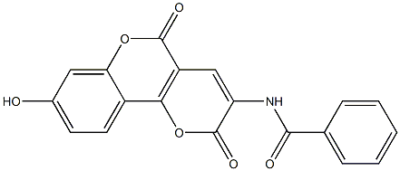 3-Benzoylamino-8-hydroxy-2H,5H-pyrano[3,2-c][1]benzopyran-2,5-dione,,结构式