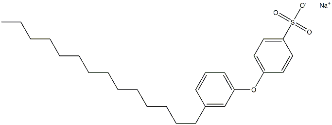 4-(3-テトラデシルフェノキシ)ベンゼンスルホン酸ナトリウム 化学構造式