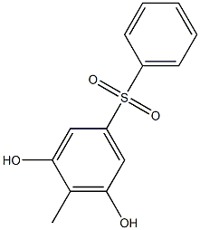 3,5-Dihydroxy-4-methyl[sulfonylbisbenzene] 结构式